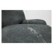 Poťah elastický na sedák stoličky, komplet 2 ks Estivella odolný proti škvrnám, tmavo šedá