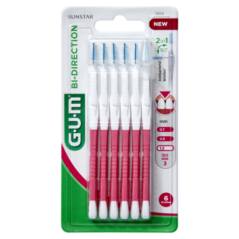 GUM Bi-direction Ultra Medzizubná kefka s ohybným mechanizmom 1,2 mm ISO3 6 ks