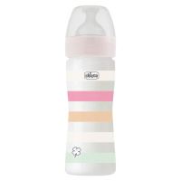 CHICCO Fľaša dojčenská Well-being silikón 250ml dievča