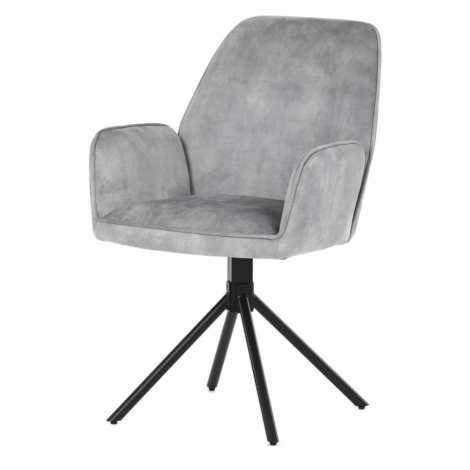 AUTRONIC HC-511 SIL4 Židle jídelní a konferenční, stříbrná látka v dekoru žíhaného sametu, kovov