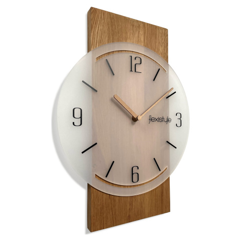 Geometrické nástenné drevené hodiny 40cm, z240-md-dx