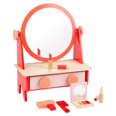 Dřevěný kosmetický stolek COSME RETRO červeno-hnědý SMALL FOOT