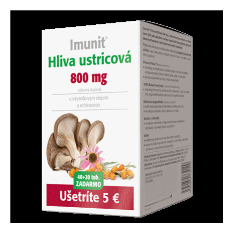 IMUNIT Hliva ustricová 800 mg s rakytníkom a echinaceou 40 + 20 kapsúl ZADARMO