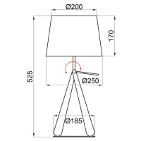 Stolová lampa Zazou LT biela/svetlé drevo