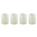 LIVARNO home LED sviečky z prírodného vosku (biela, 4 kusy)