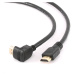 Kabel CABLEXPERT CC-HDMI490-10 HDMI-HDMI 3m, 1.4, M/M stíněný, zlacené kontakty, 90° lomený, čer