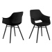 Dkton 23617 Dizajnová jedálenska stolička Narda, čierna