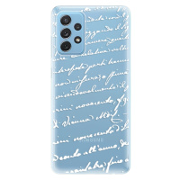 Odolné silikónové puzdro iSaprio - Handwriting 01 - white - Samsung Galaxy A72
