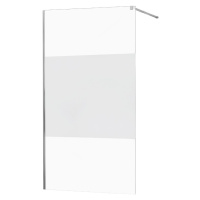 MEXEN/S - KIOTO Sprchová zástena WALK-IN 120x200 cm 8 mm, chróm, Transparent / matné sklo 800-12