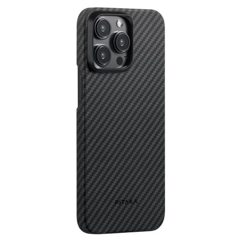 Kryt Pitaka MagEZ 4 1500D case, black/grey twill - iPhone 15 Pro (KI1501P)