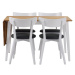 Prírodný sklápací dubový jedálenský stôl s bielymi nohami Rowico Mimi, 120 x 80 cm
