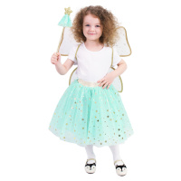 Detský kostým tutu sukne zelená víla s paličkou a krídlami e-obal
