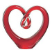 Leonardo EMOZIONE dekoračné srdce červené 10 cm