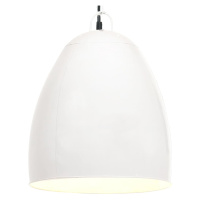 vidaXL Industriálna závesná lampa 25 W biela 42 cm okrúhla E27