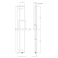 Ridea Ridea, OTHELLO MONO SLIM vykurovacie teleso 300x1890mm, biela mat, 2301189030SB