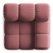 Ružový zamatový modul pohovky (pravý roh) Bellis – Micadoni Home
