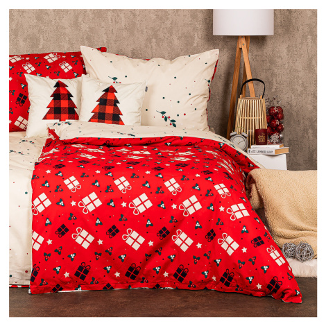 4Home Vianočné bavlnené obliečky Christmas joy, 220 x 200 cm, 2 ks 70 x 90 cm