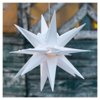 Dekoračná LED hviezda, 18-cípa, Ø 25 cm, biela