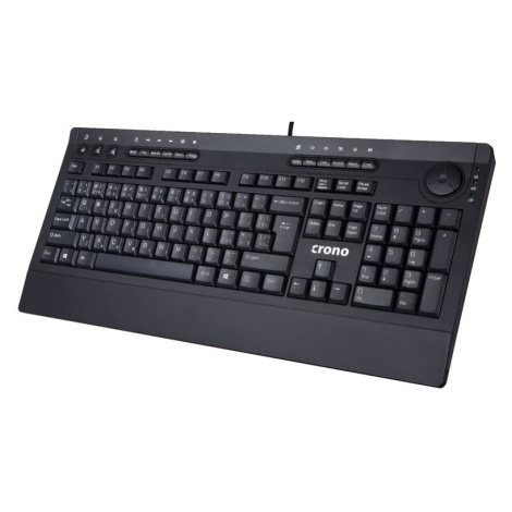 Crono CK2111 - multimediálna klávesnica, CZ/SK, USB, čierna