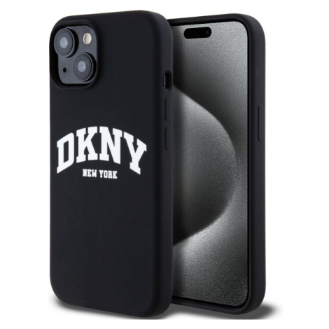 DKNY Liquid Silicone Arch Logo MagSafe Zadný Kryt pre iPhone 13 Black