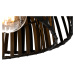 Orientálne stropné svietidlo čierne bambusové 30 cm - Pua