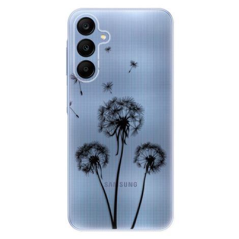 Odolné silikónové puzdro iSaprio - Three Dandelions - black - Samsung Galaxy A25 5G