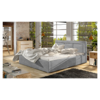 NABBI Branco UP 200 čalúnená manželská posteľ s roštom svetlosivá (Paros 05)