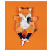 Plyšová líška na bábkové divadlo Doudou Amusette 3v1 Doudou et Compagnie oranžová 30 cm od 0 mes