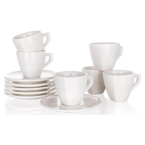 BANQUET - Súprava šálok s podšálkami, 6 ks, 60 ml, ALBA A02882