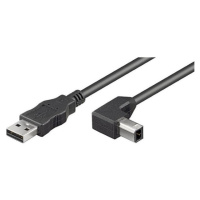 PremiumCord USB 2.0 A-B s konektorom 90 ° 2m