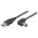 PremiumCord USB 2.0 A-B s konektorom 90 ° 2m