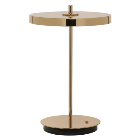 LED stolová lampa so stmievačom v zlatej farbe s kovovým tienidlom (výška  31 cm) Asteria Move – UMAGE
