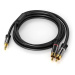 PREMIUMCORD kábel, Jack 3.5mm-2xCINCH M/M 5m