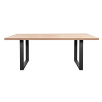 Sconto Jedálenský stôl AMAYA U dub/kov, šírka 200 cm, rovná hrana