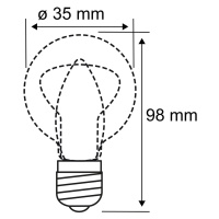 LED žiarovka E14 B35 5W 840 matná stmievateľná