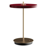 Červená LED stolová lampa so stmievačom s kovovým tienidlom (výška  31 cm) Asteria Move – UMAGE