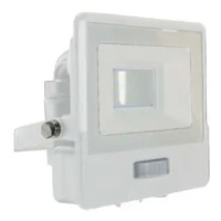 Reflektor LED so senzorom PRO 10W, 4000K, 735lm, biely VT-118S (V-TAC)