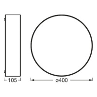 Stropné svietidlo Ledvance Orbis Paris Ø 40 cm hnedé