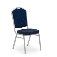 HALMAR K66S jedálenská stolička modrá / strieborná