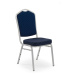 HALMAR K66S jedálenská stolička modrá / strieborná