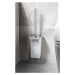 Gedy - SAMOA WC kefa závesná, mliečne sklo, chróm A83313