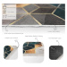 Bielo-petrolejový prateľný koberec 120x180 cm – Mila Home