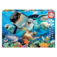 Puzzle Underwater Selfie Educa 100 dielov od 6 rokov