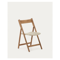 Drevená záhradná stolička v bielo-prírodnej farbe Dandara – Kave Home