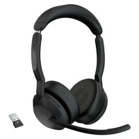 Jabra Evolve2 55/Stereo/ANC/USB/BT-USB/Bezdrôt/MS/Čierna