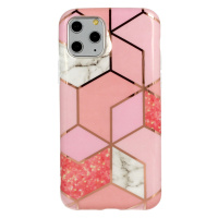 Silikónové puzdro na Apple iPhone XR Cosmo Marble ružové
