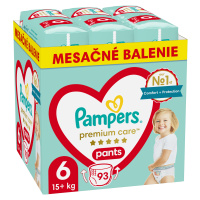 PAMPERS Premium Care Plienkové Nohavičky, veľkosť 6, 15kg+ 93 ks