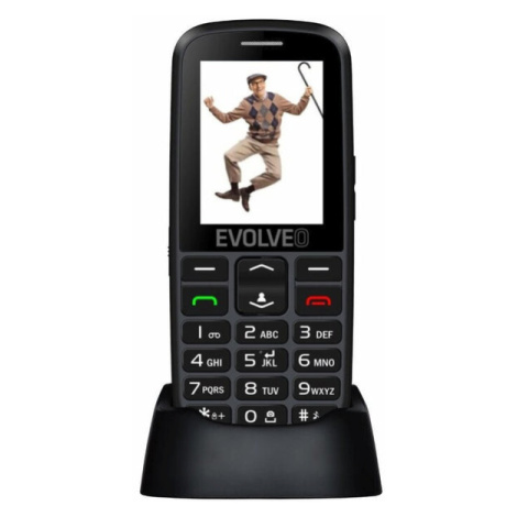 Tlačidlový telefón pre seniorov Evolveo EasyPhone EG, čierny