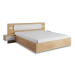 Drevená posteľ Xelo 160x200, 2x nočný stolík, bez roštu a mat.