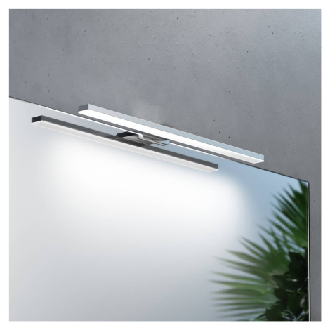 LED zrkadlové svetlo Triga IP44, chróm, 40 cm, 4 000 K